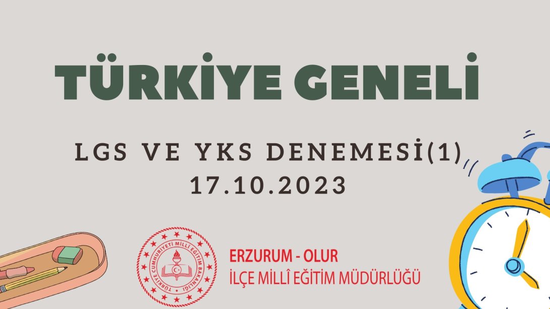LGS ve YKS Türkiye Geneli 1. Deneme Sınavı