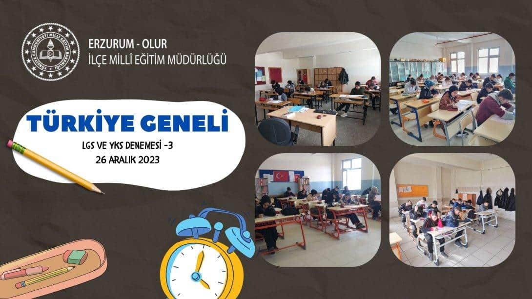 LGS ve YKS Türkiye Geneli 3. Deneme Sınavı